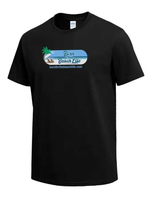 Black Heavyweight 6.1 oz T-Shirt w/Beach Life Logo