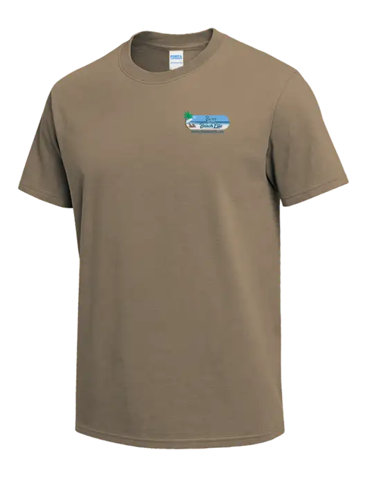 Dark Tan Heavyweight 6.1 oz T-Shirt w/Beach Life Logo