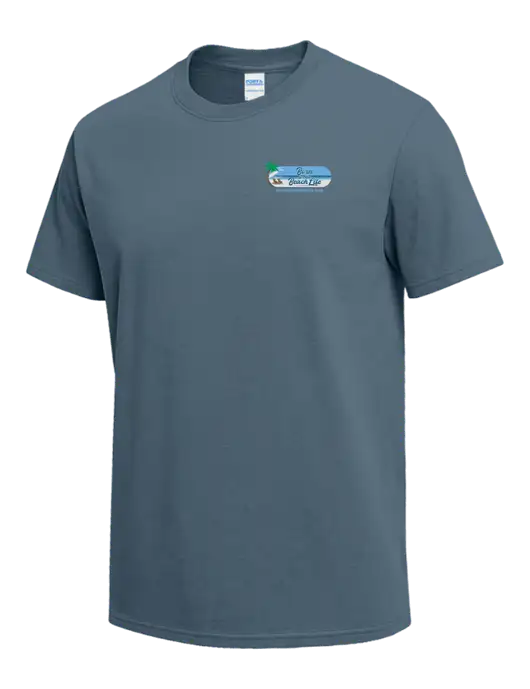 Slate Blue Heavyweight 6.1 oz T-Shirt w/Beach Life Logo