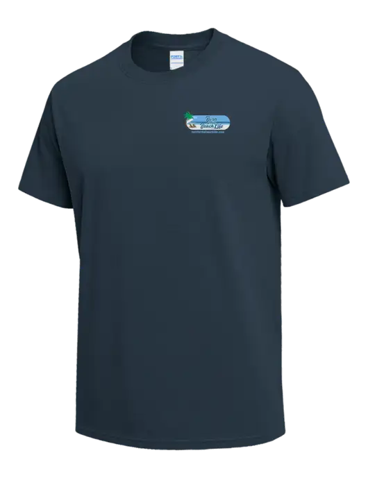 Dark Slate Blue Heavyweight 6.1 oz T-Shirt w/Beach Life Logo