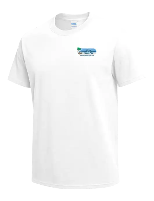 White Heavyweight 6.1 oz T-Shirt w/Beach Life Logo