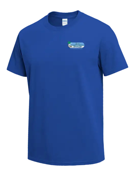 Dark Royal Heavyweight 6.1 oz T-Shirt w/Beach Life Logo