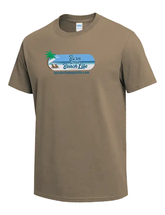 Dark Tan Heavyweight 6.1 oz T-Shirt w/Beach Life Logo