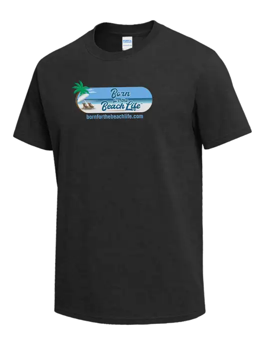 Dark Grey Heather Heavyweight 6.1 oz T-Shirt w/Beach Life Logo