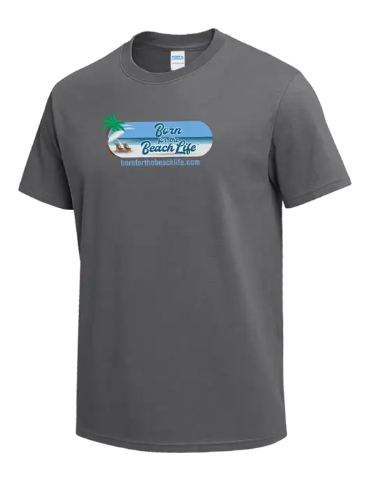 Medium Grey Heavyweight 6.1 oz T-Shirt w/Beach Life Logo