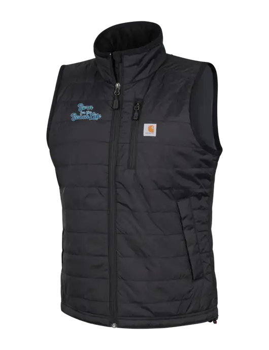 Carhartt Womens Black Gilliam Vest w/Beach Life Text Logo