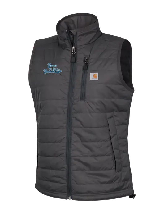 Carhartt Womens Dark Grey Gilliam Vest w/Beach Life Text Logo