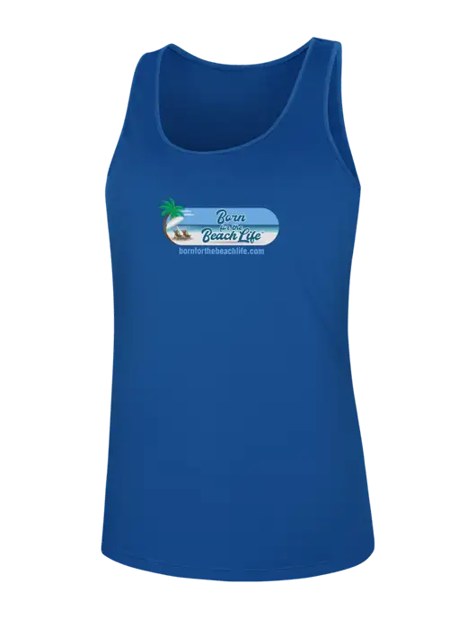 Womens Dark Royal PosiCharge Competitor Racerback Tank w/Beach Life Logo