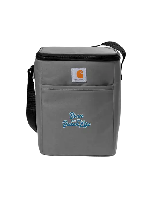 Carhartt Medium Grey Vertical 12-Can Cooler w/Beach Life Text Logo