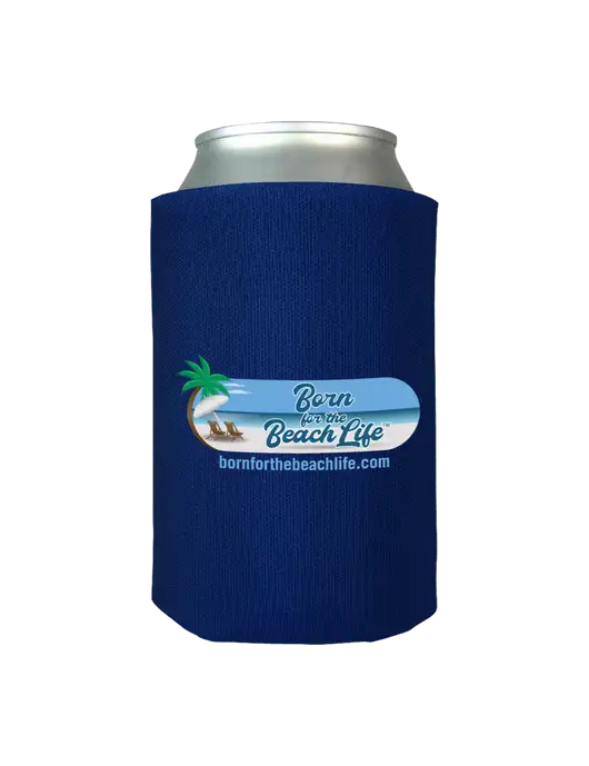 Dark Royal Blue Foam Coolie w/Beach Life Logo