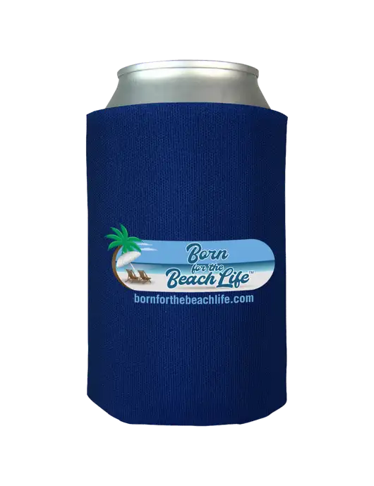 Dark Royal Blue Foam Coolie w/Beach Life Logo