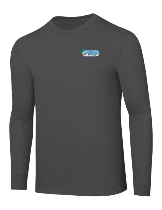 Seriously Soft Dark Grey Long Sleeve T-Shirt w/Beach Life Logo