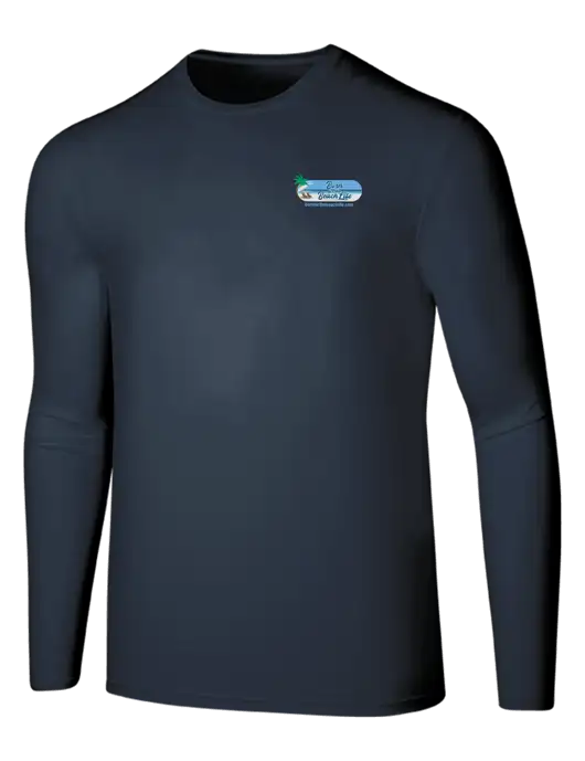 Seriously Soft Navy Long Sleeve T-Shirt w/Beach Life Logo