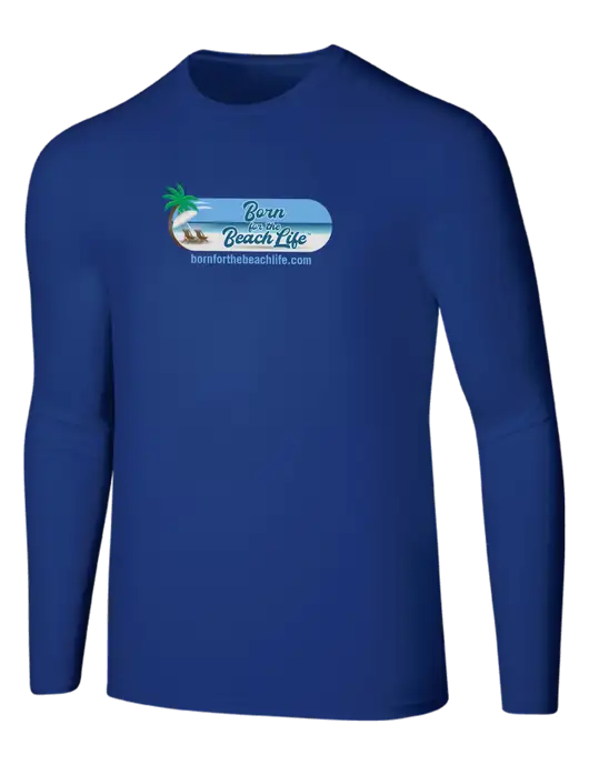 Seriously Soft Dark Royal Long Sleeve T-Shirt w/Beach Life Logo