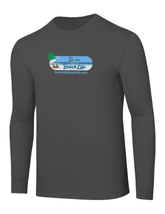 Seriously Soft Dark Grey Long Sleeve T-Shirt w/Beach Life Logo