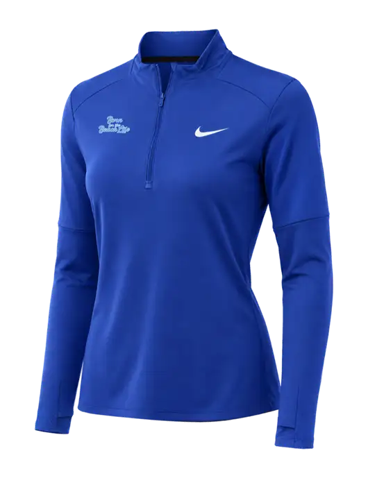 Nike Royal Womens Dri-FIT Element 1/2-Zip Pullover w/Beach Life Text Logo