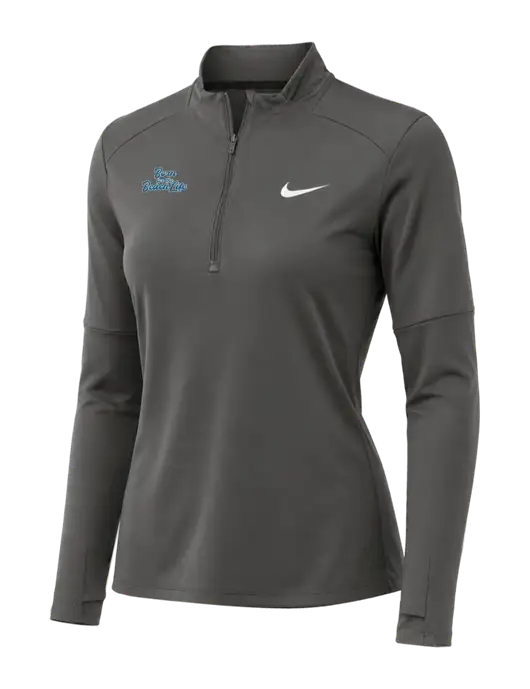 Nike Dark Grey Womens Dri-FIT Element 1/2-Zip Pullover w/Beach Life Text Logo