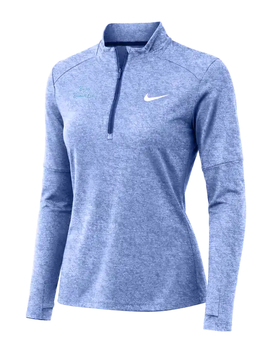Nike Royal Heather Womens Dri-FIT Element 1/2-Zip Pullover w/Beach Life Text Logo