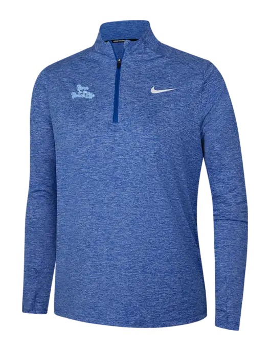 Nike Royal Heather Womens Dri-FIT Element 1/2-Zip Pullover w/Beach Life Text Logo
