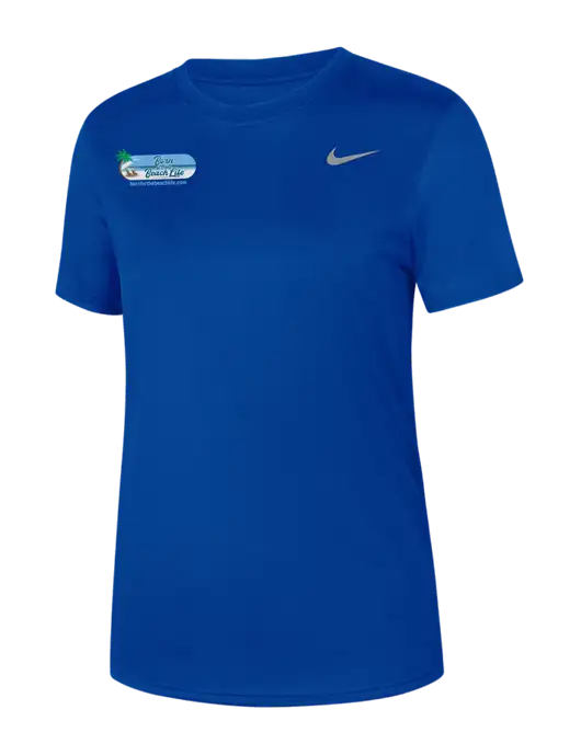 Nike Womens Team rLegend Royal T-Shirt w/Beach Life Logo