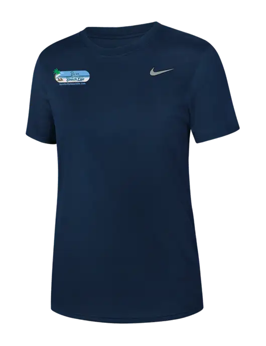 Nike Womens Team rLegend Navy T-Shirt w/Beach Life Logo