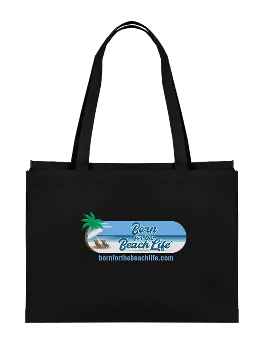 Eco Reusable Black Tote w/Beach Life Logo