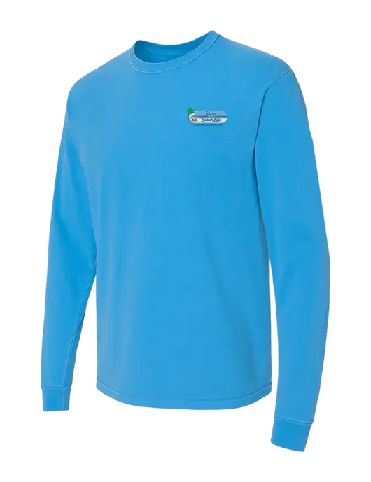 Comfort Colors Garment-Dyed Royal  Heavyweight Long Sleeve T-Shirt w/Beach Life Logo
