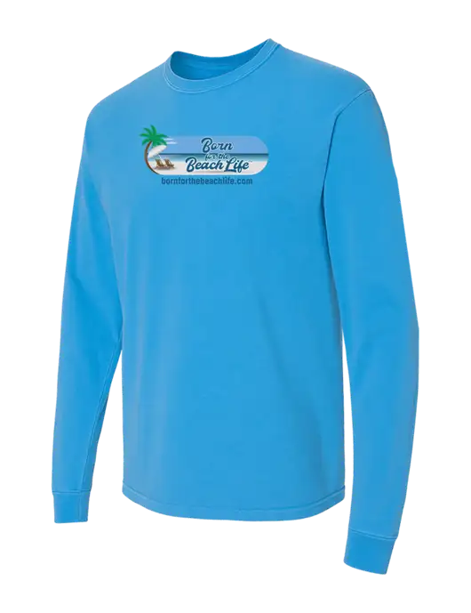 Comfort Colors Garment-Dyed Royal  Heavyweight Long Sleeve T-Shirt w/Beach Life Logo