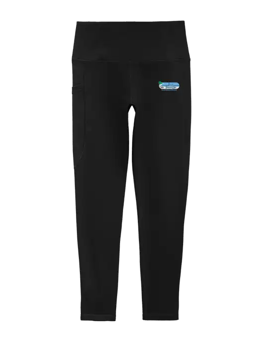Womens Black High Rise 7/8 Legging w/Beach Life Logo