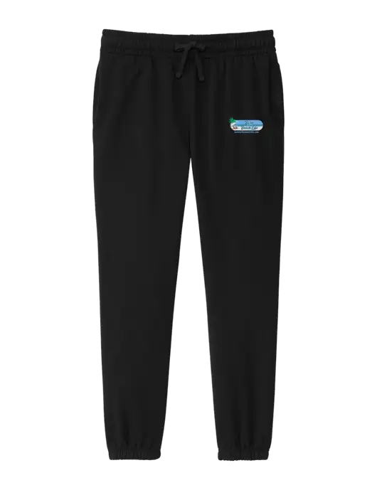 District Womens Black Fleece Sweatpants w/Beach Life Logo
