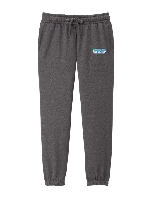 District Womens Heathered Charcoal Fleece Sweatpants w/Beach Life Logo