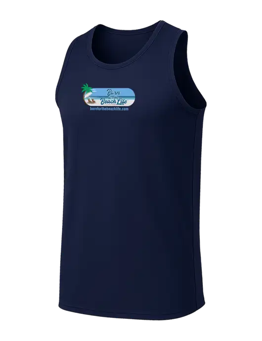 Navy PosiCharge Competitor Racerback Tank w/Beach Life Logo