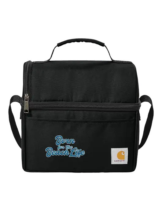 Carhartt Black Lunch 6-Can Cooler w/Beach Life Text Logo
