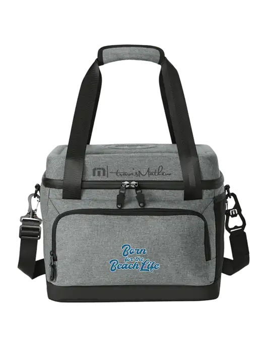 TravisMathew Medium Grey Heather Cruise 24-Can Cooler w/Beach Life Text Logo
