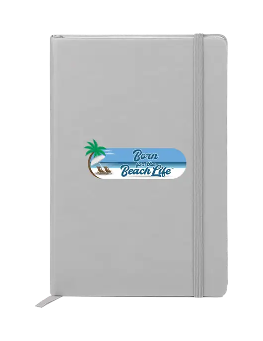 Neoskin Silver Hard Cover Junior Journal, 3.75 x 5.625 w/Beach Life Logo
