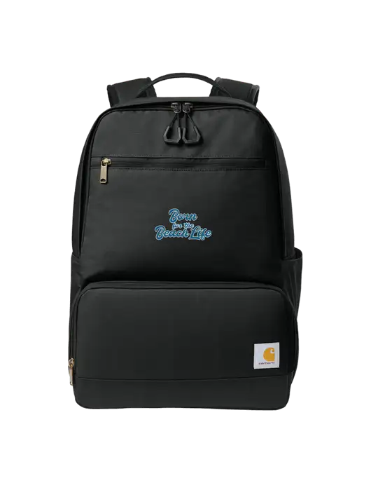 Carhartt Two-Compartment Black Cooler Backpack w/Beach Life Text Logo