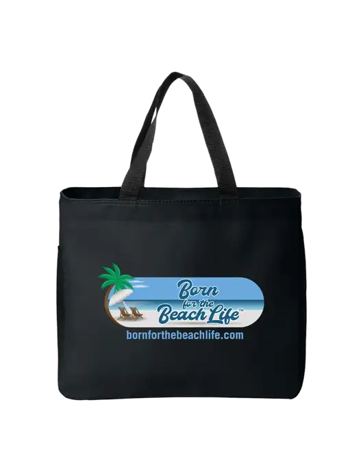 Essential Black Tote w/Beach Life Logo
