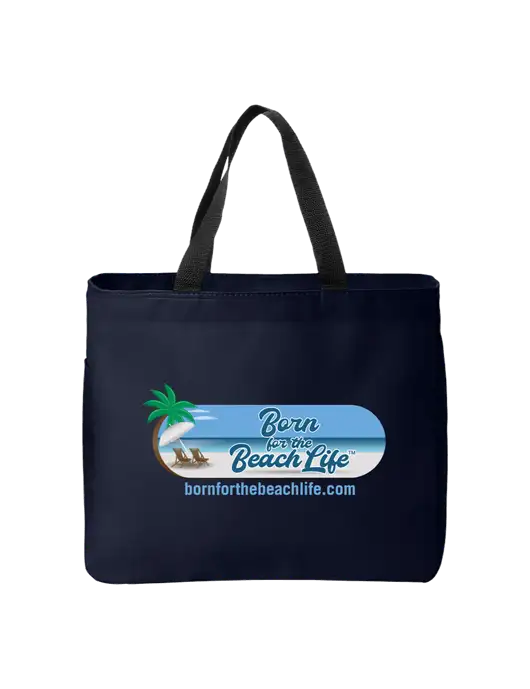 Essential Dark Navy Tote w/Beach Life Logo