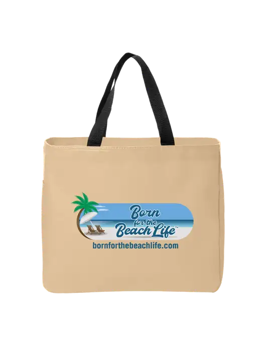Essential Dark Tan Tote w/Beach Life Logo