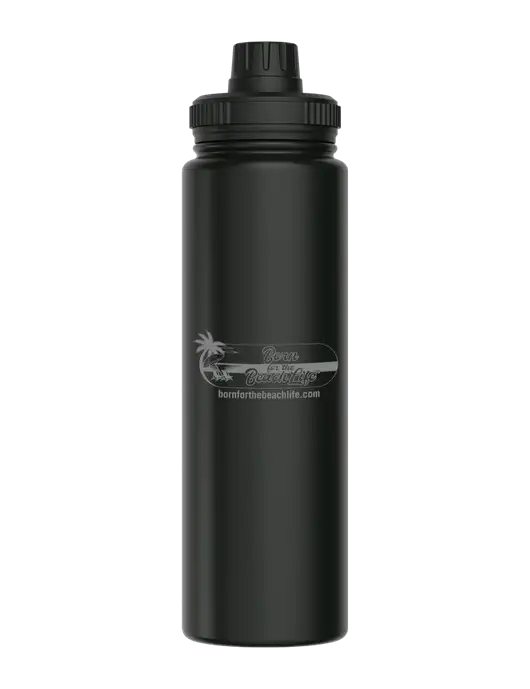 Liquid Life Black Sport Bottle w/Beach Life Logo