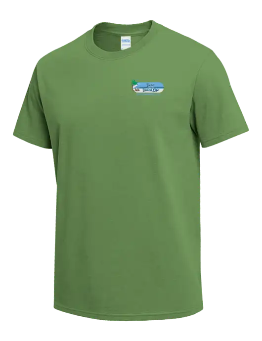 Light Kelly Green Heavyweight 6.1 oz T-Shirt w/Beach Life Logo