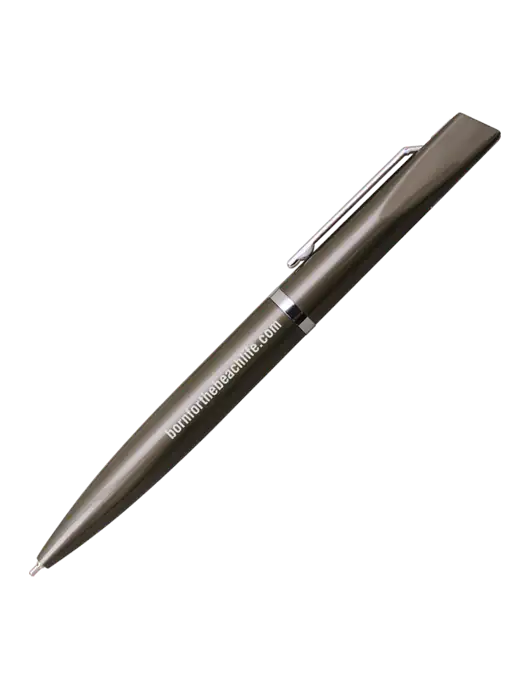 Santos Gunmetal Pen - Black Ink w/Born for the Beach Life URL
