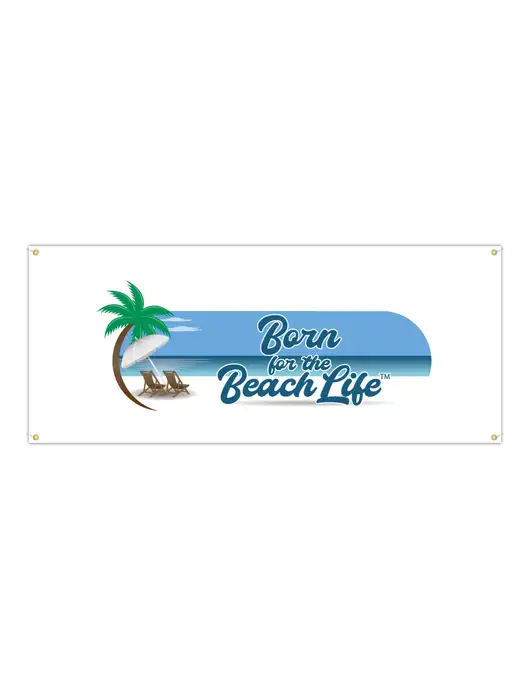 Vinyl Banner 72" x 30" w/Beach Life Logo