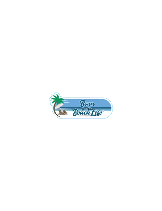 Siesta Blue - approx 3.5" Long Decal